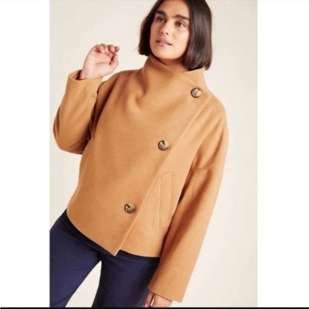 Anthropologie Sascha Asymmetrical Button-Front Co… - image 3